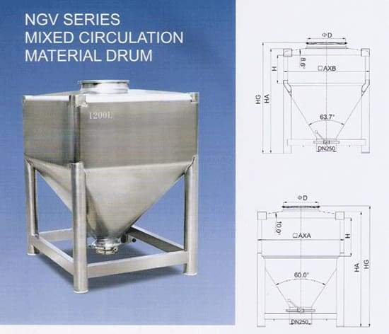 Ngv Series Mixed Circulation Material Drum APM-USA