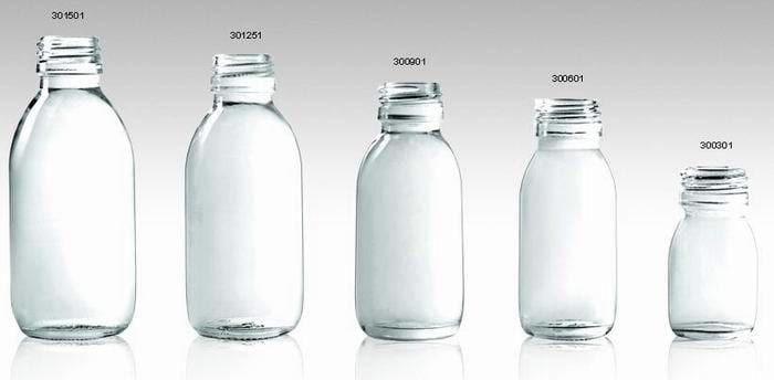 Clear Glass Bottles for Syrup Din Pp 28mm APM-USA